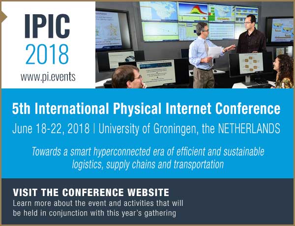 Please join us for the 5th International Physical Internet Conference taking place June 18-22, 2018 at University of Groningen, the Netherlands. For more information, visit the conference website at www.pi.events.