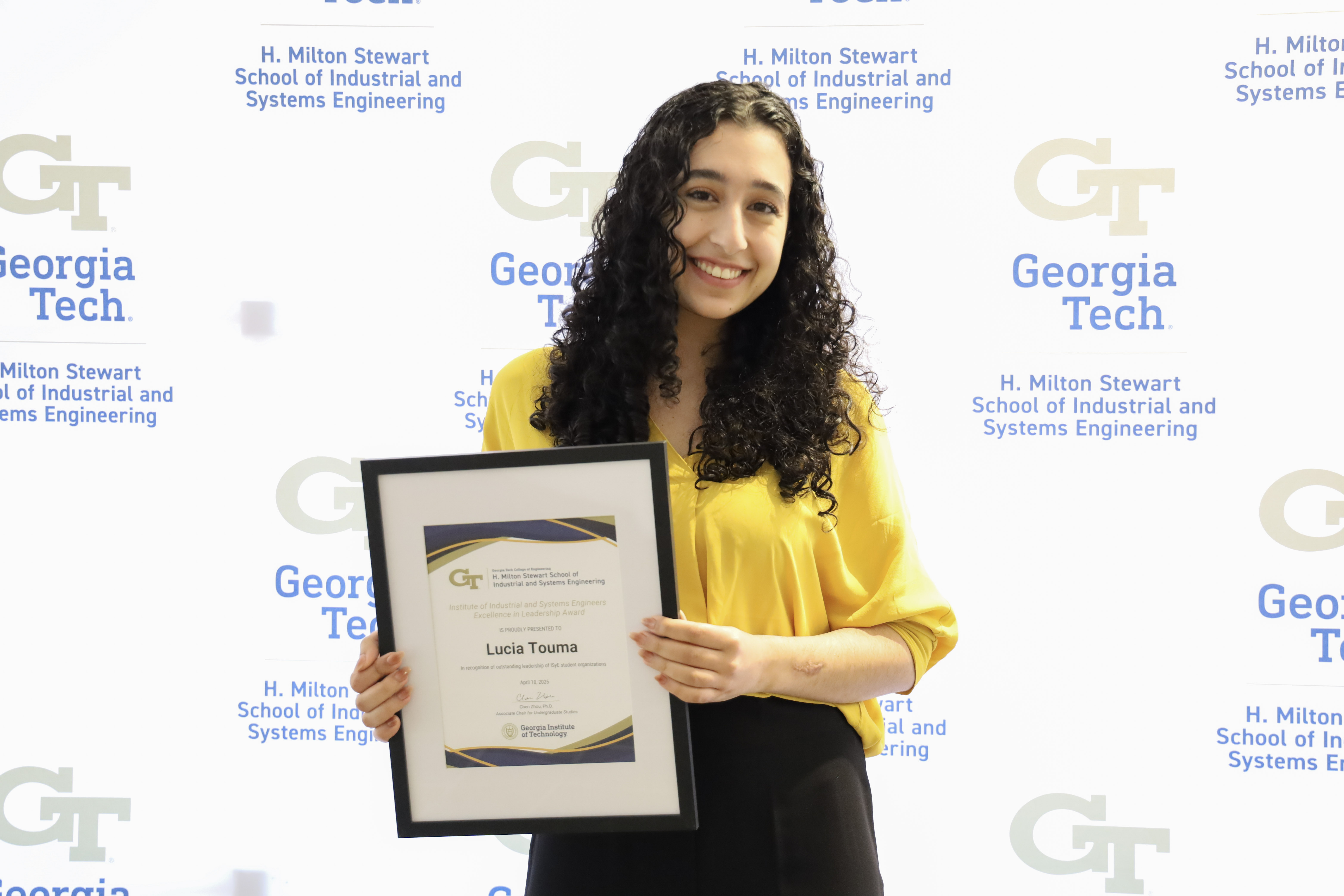 Lucia Touma, Institute of Industrial and Systems Engineers Excellence in Leadership Award