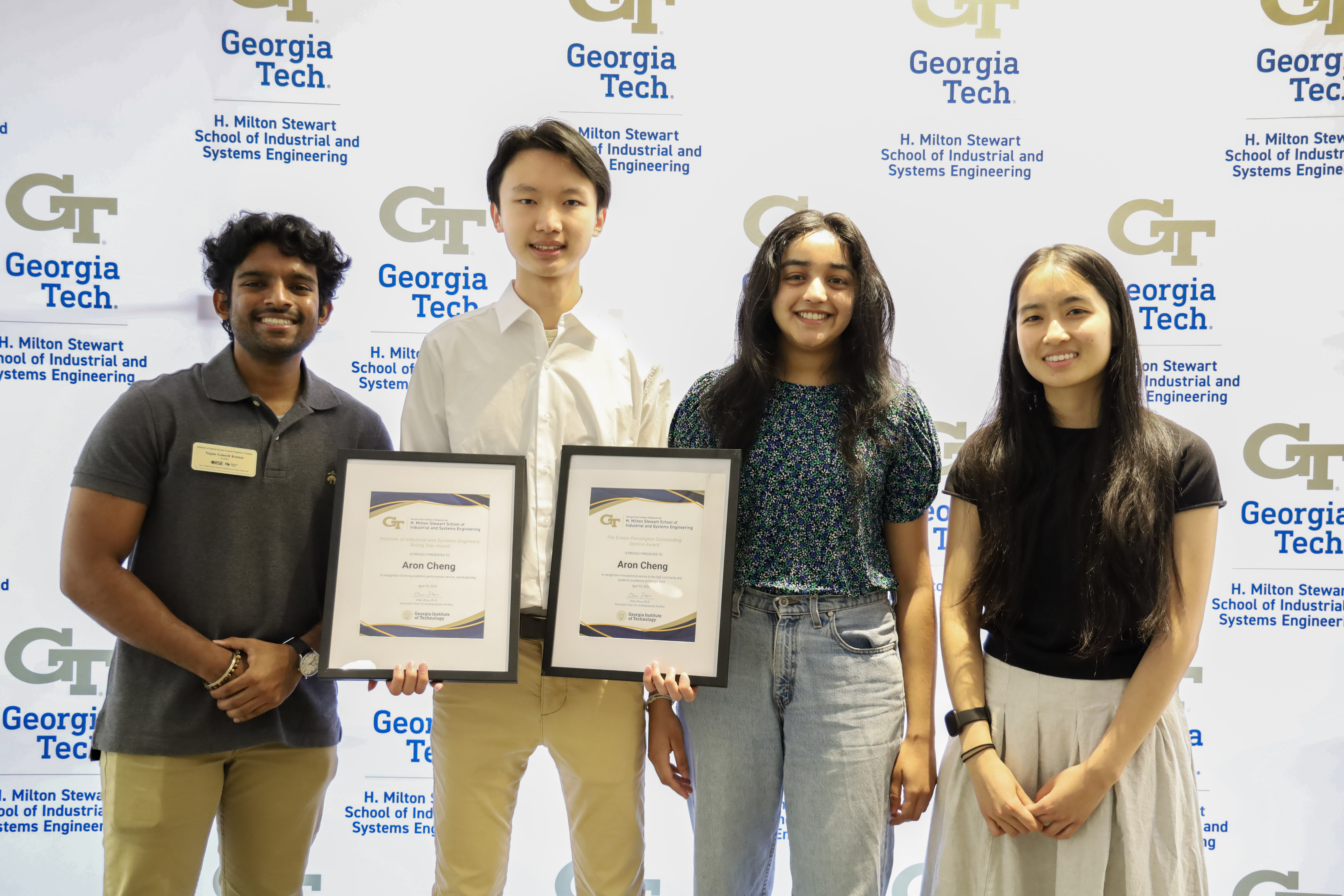 Aron Cheng, (1) Institute of Industrial and Systems Engineers Rising Star Award (2) The Evelyn Pennington Outstanding Service Award