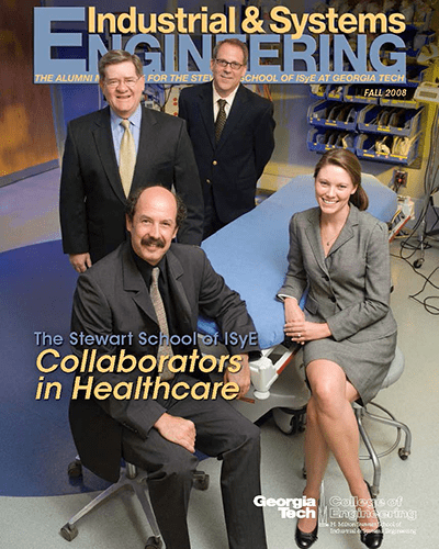 Fall 2008 ISyE magazine cover - faculty in a medical center