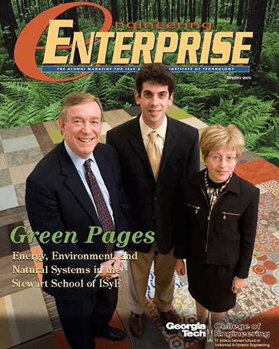 2008 ISyE magazine cover with Valerie Thomas and two other people