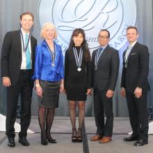 Dr. William T. Mahle (CHOA), Dr. Gail D. Pearson, MD, ScD (NHLB), Virginia C. and Joseph C. Mello Chair Eva K Lee, PhD (ISyE), Dr. Richard G Ohye, MD (Mott Children's), and Dr. Michael Gaies, MD, MPH (Mott Children's)