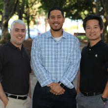 ISyE Professor and Director of the Master of Science in Analytics program Joel Sokol, Chris Anderson, and Kevin Chan