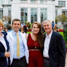 Chris Hauser at his White Coat Ceremony