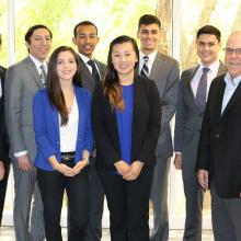 Senior Design team UPS Air Opt, one of the finalist teams in the ISyE spring 2016 Senior Design competition.